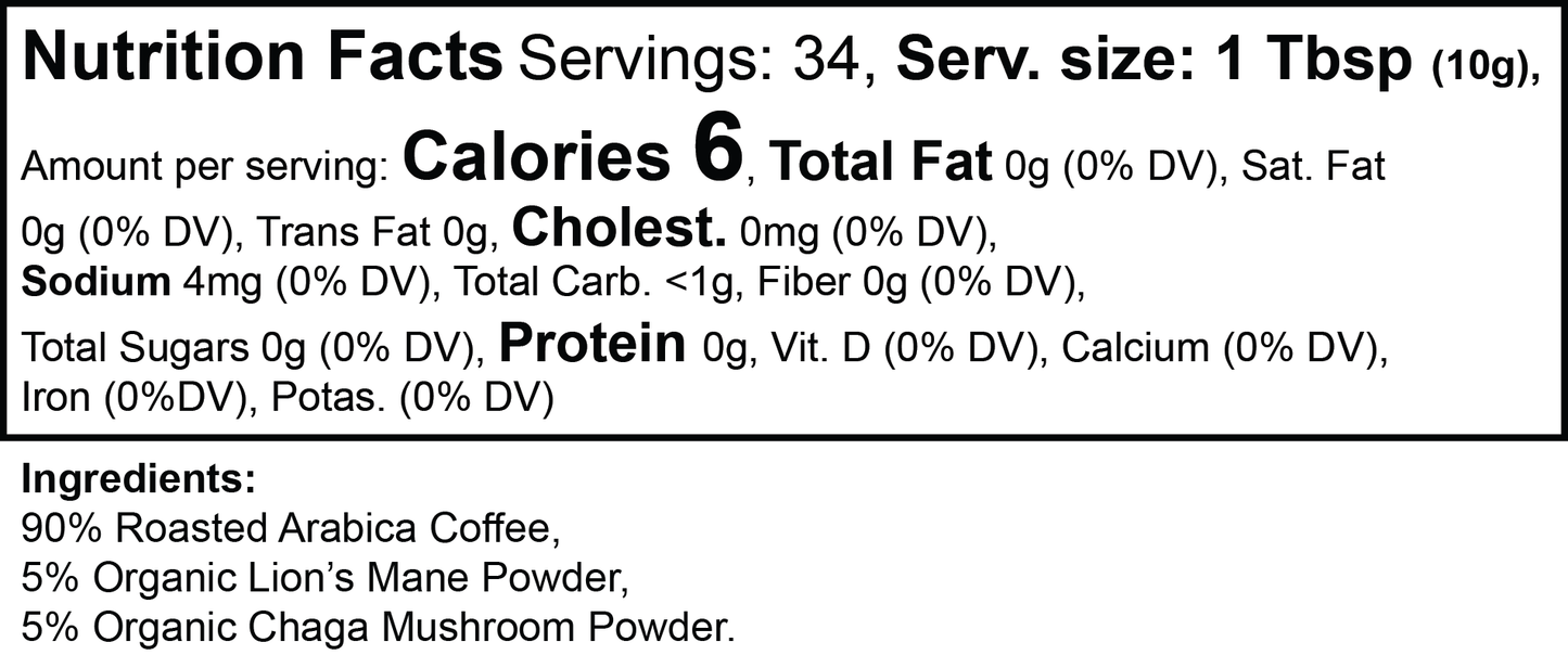 Rooted Focus Mushroom Coffee (Medium Roast)