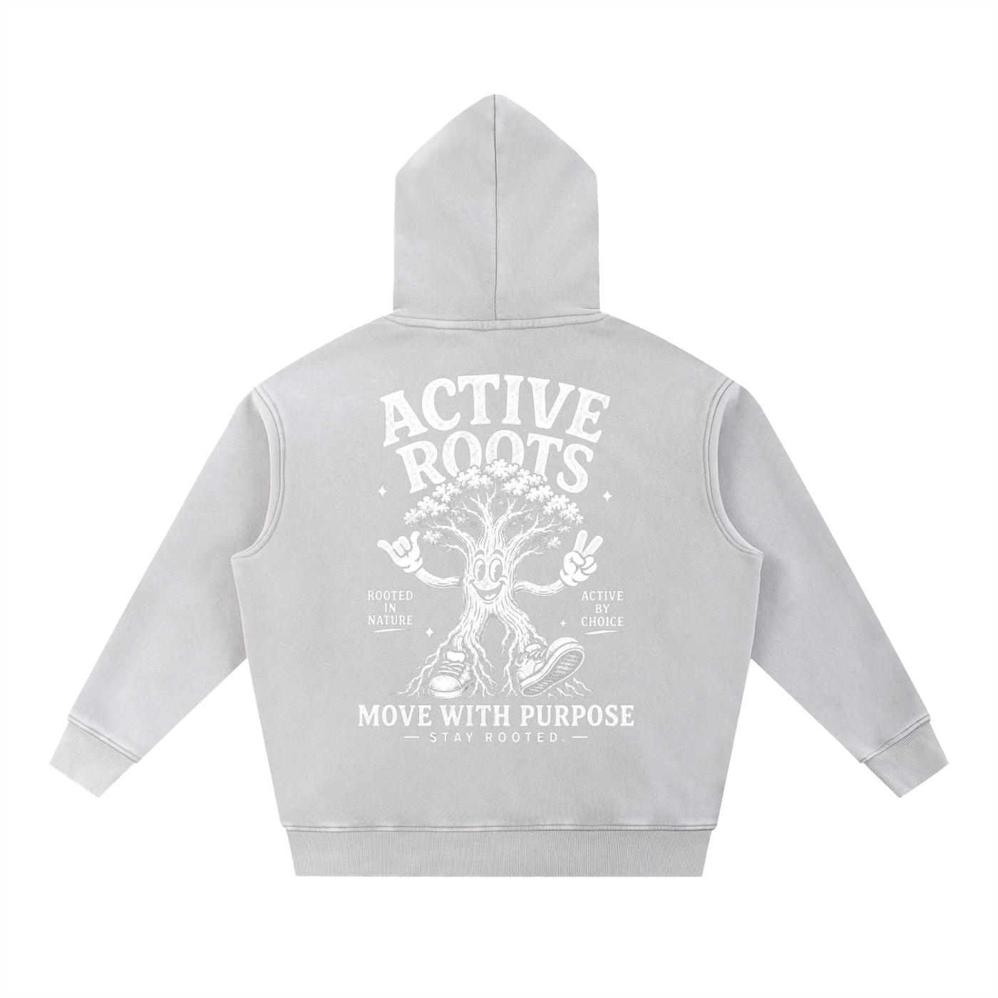 Rooted Snow Wash Fleece Oversize Hoodie
