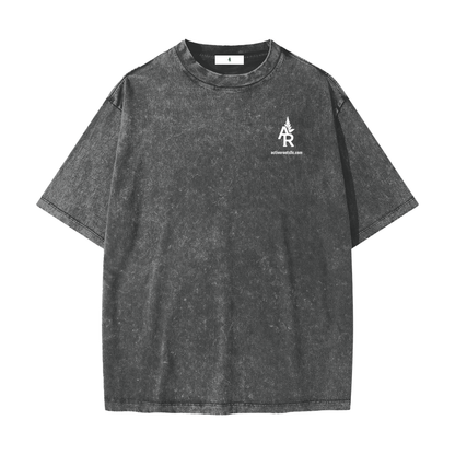 Flowered Heavyweight Snow Washed T-Shirt