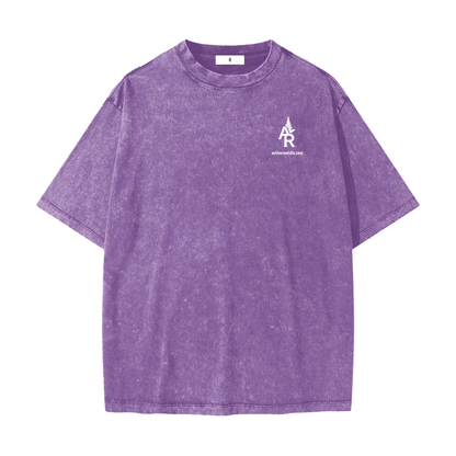 Flowered Heavyweight Snow Washed T-Shirt