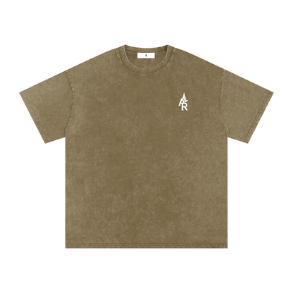Rooted Snow Washed Oversized Cotton T-Shirt