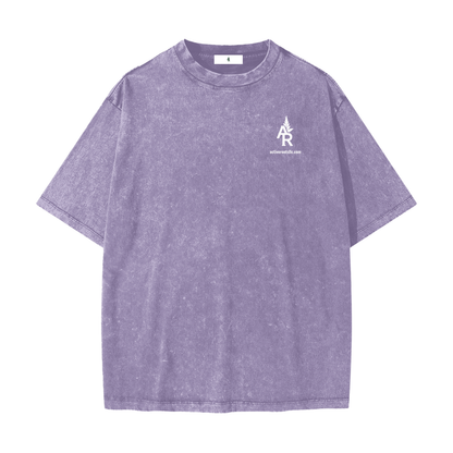 Flowered Heavyweight Snow Washed T-Shirt
