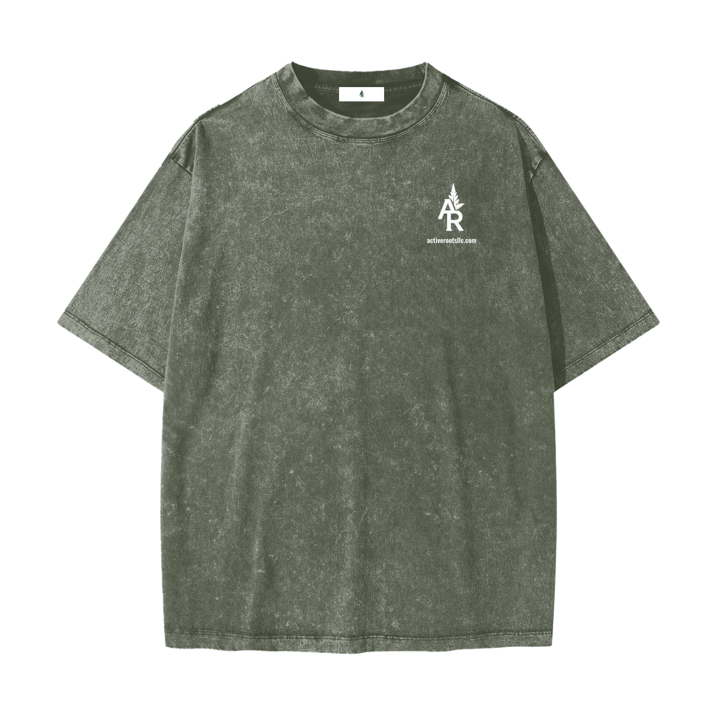 Flowered Heavyweight Snow Washed T-Shirt