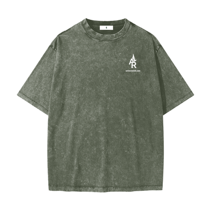 Flowered Heavyweight Snow Washed T-Shirt