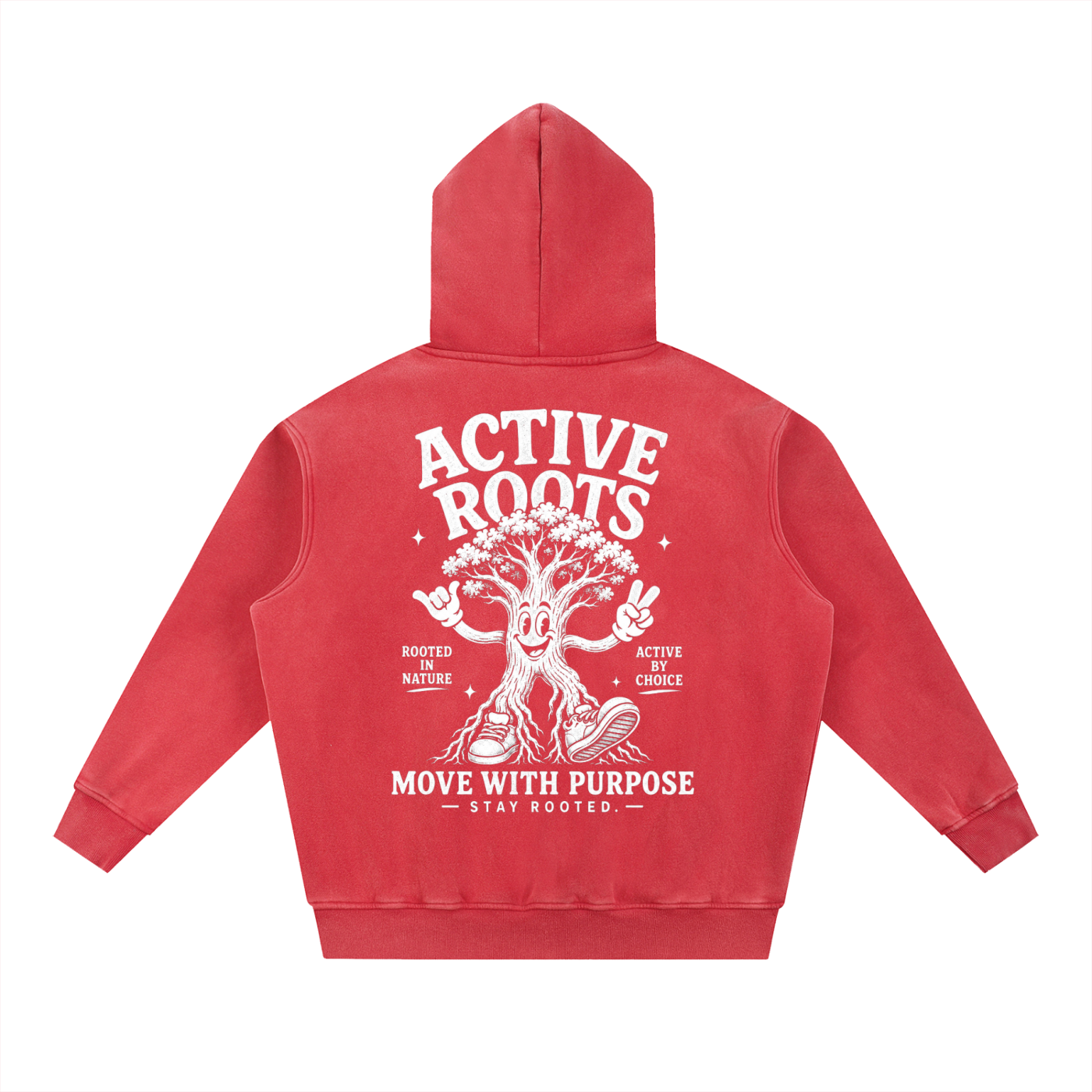 Rooted Snow Wash Fleece Oversize Hoodie