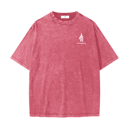 Flowered Heavyweight Snow Washed T-Shirt