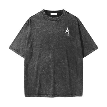 Flowered Heavyweight Snow Washed T-Shirt
