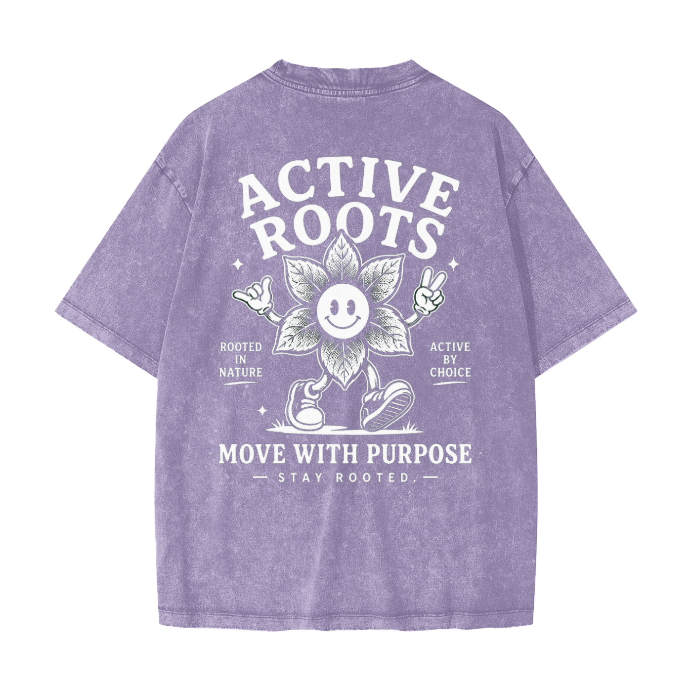 Flowered Heavyweight Snow Washed T-Shirt