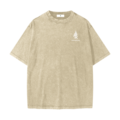 Flowered Heavyweight Snow Washed T-Shirt