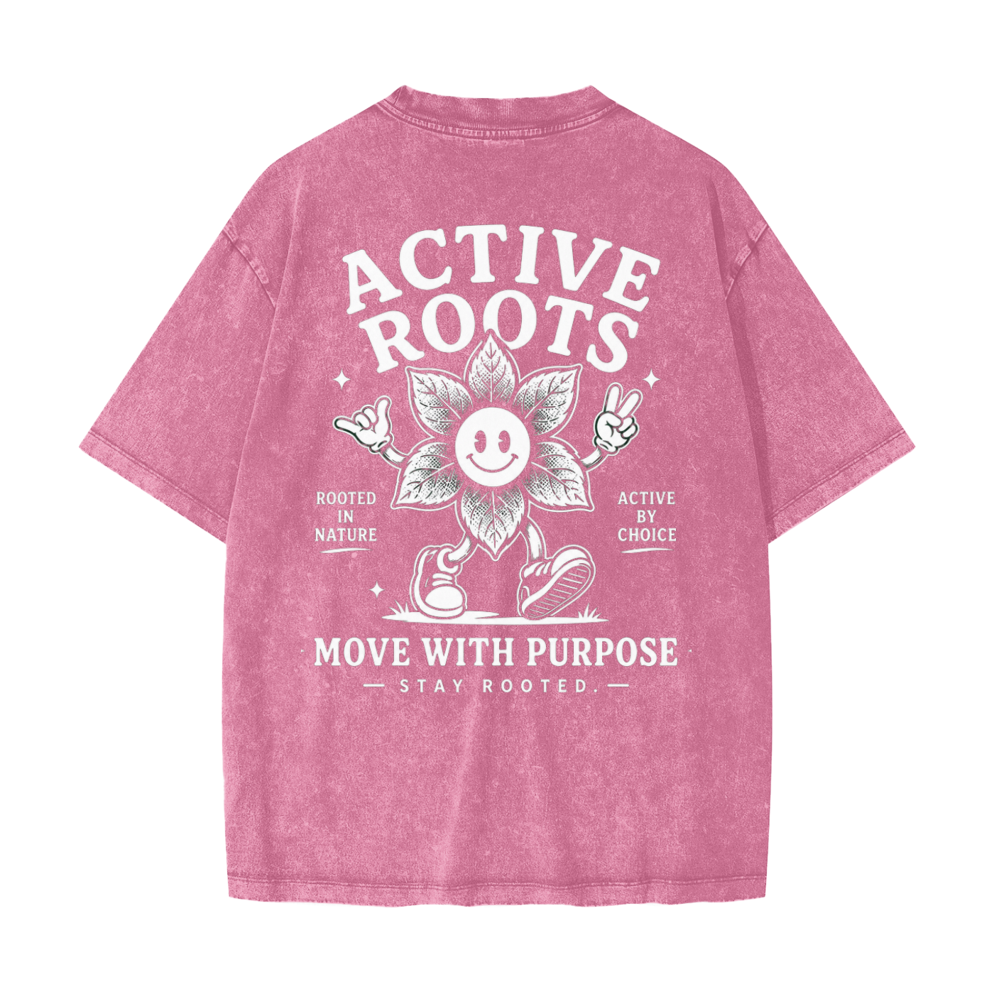 Flowered Heavyweight Snow Washed T-Shirt