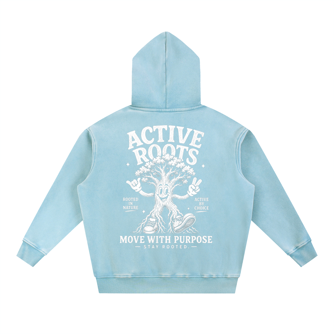 Rooted Snow Wash Fleece Oversize Hoodie