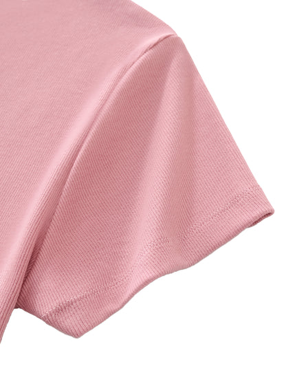 Womens Essential Slim Fit Mock Neck T-Shirt