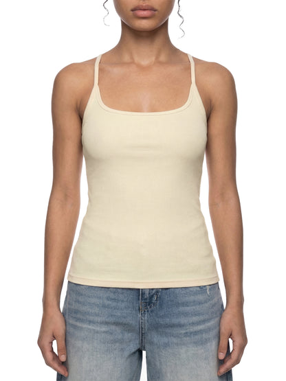 Womens Slim Fit Ribbed Racerback Tank Top